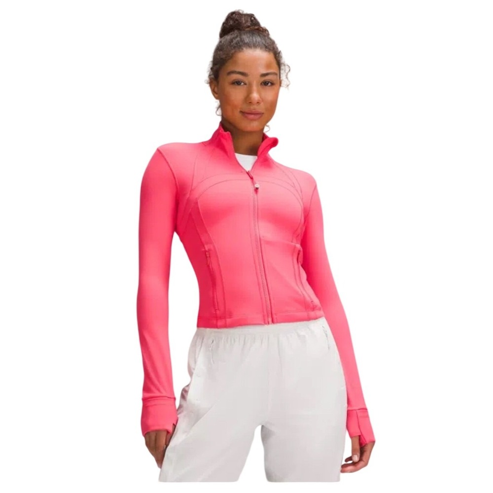 Lululemon Define Cropped Jacket Nulu Glaze Pink LW3HJFS Size 4 RARE NEW